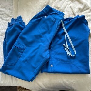 Figs Royal Blue Scrub Set